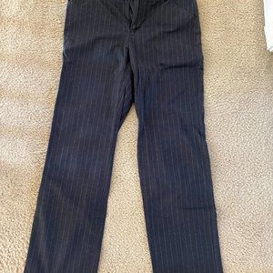 Pre-Owned DOCKERS white pin stripe grey dress professional work pants Women's 4